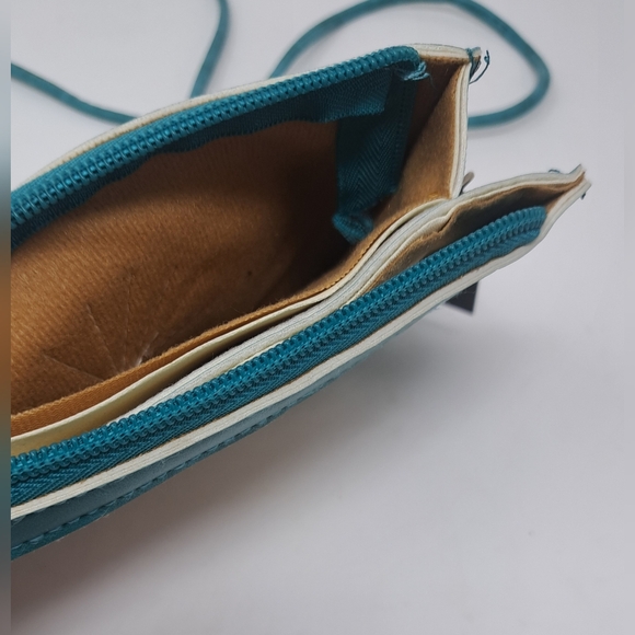 Vintage Wallet With Strap Purse Satchel Floral Flowers 80s 90s Transparent Back - Picture 5 of 10